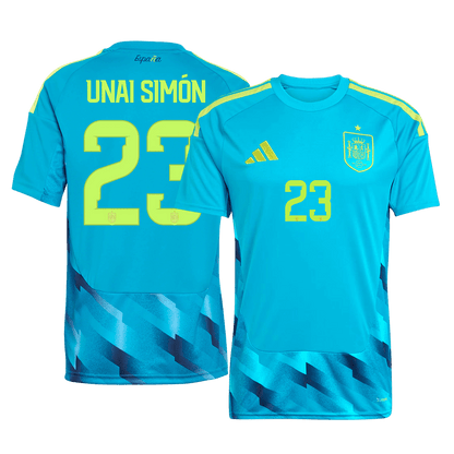 UNAI SIMÓN #23 Spain Goalkeeper Soccer Jersey World Cup 2026 Blue