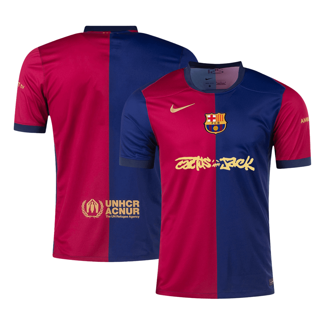 Barcelona X Travis Scott Home Soccer Jersey 2024/25 Red&Blue