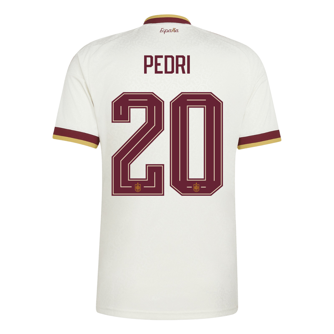 PEDRI #20 Spain Away Soccer Jersey World Cup 2026 White