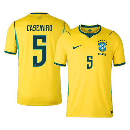 CASEMIRO #5 Brazil Home Soccer Jersey World Cup 2026 Yellow
