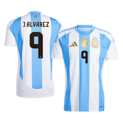 J.ALVAREZ #9 Argentina Home Soccer Jersey 2024