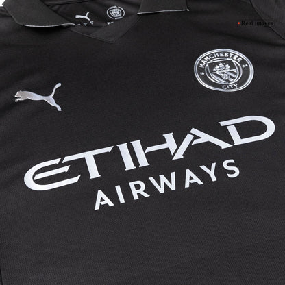 Manchester City Away Soccer Jersey Kit(Jersey+Shorts+Socks) 2025/26 Black