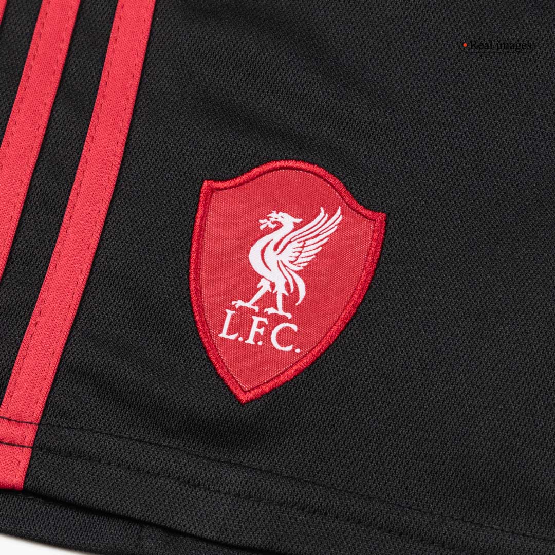 Kid's Liverpool Away Soccer Jersey Kit(Jersey+Shorts) 25/26 White