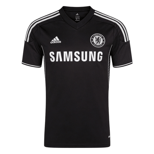 Men Retro Fan Version 13/14 Chelsea Third Soccer Jersey Short Sleeve Black