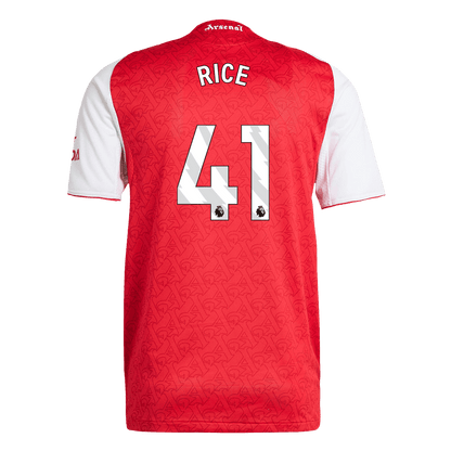 Authentic RICE #41 Arsenal Home Soccer Jersey 2025/26 Red
