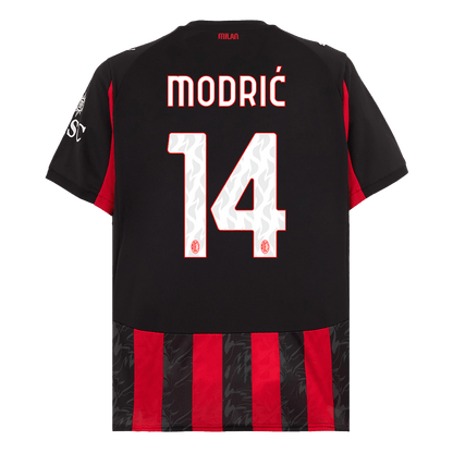MODRIĆ #14 AC Milan Home Soccer Jersey 2025/26 Red&Black