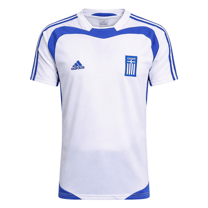Men Retro Fan Version Greece Away Soccer Jersey Euro Cup 2004 White