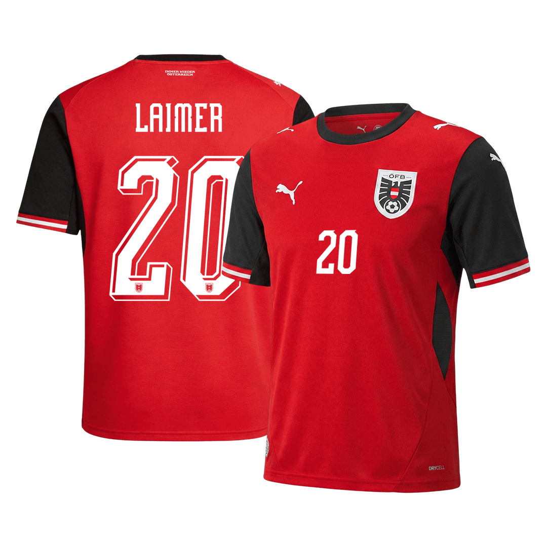 LAIMER#20 Austria Home Soccer Jersey World Cup 2026 Red