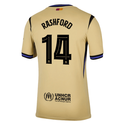 RASHFORD #14 Barcelona Away Soccer Jersey 2025/26 Yellow - UCL