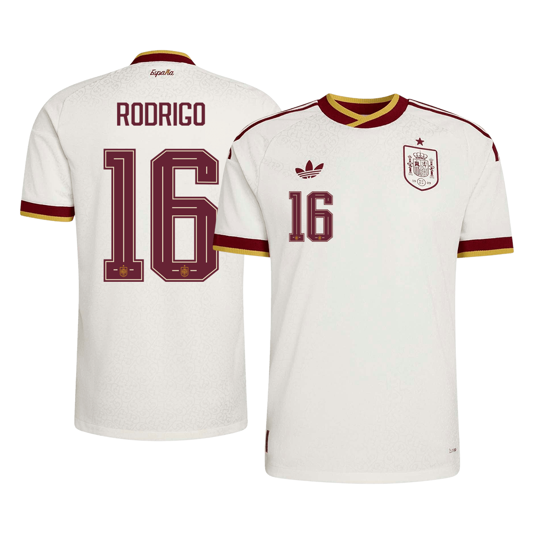 Authentic RODRIGO #16 Spain Away Soccer Jersey 2026