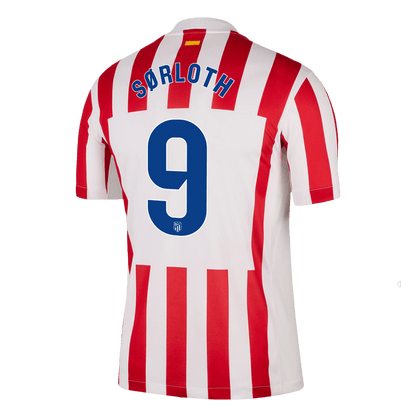SØRLOTH #9 Atletico Madrid Home Soccer Jersey 2025/26 Red&White