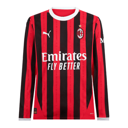 AC Milan Home Long Sleeve Soccer Jersey 2024/25