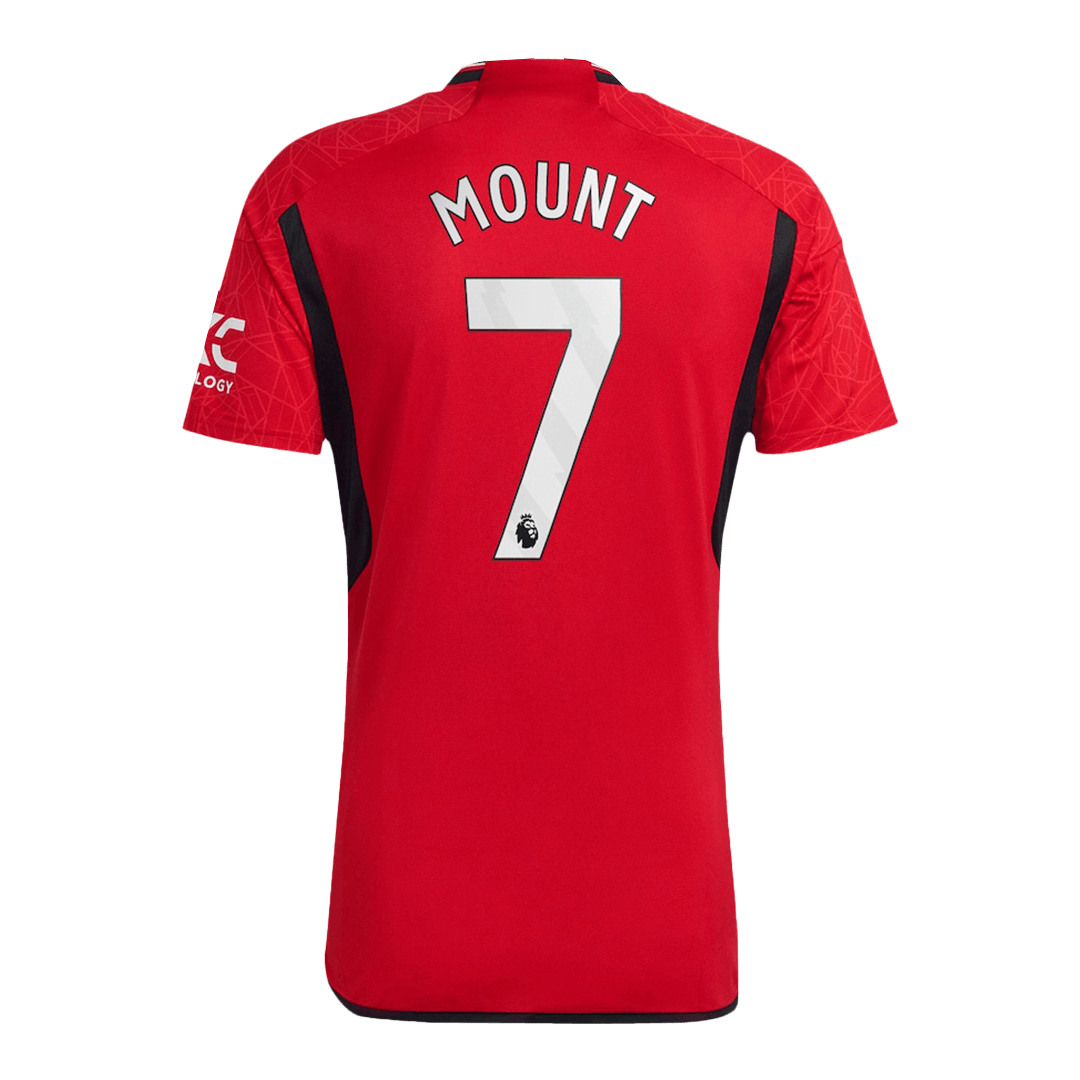MOUNT #7 Manchester United Home Soccer Jersey 2023/24 Red