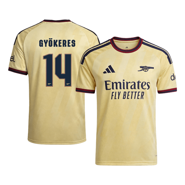 GYÖKERES #14 Arsenal Third Soccer Jersey 2026/27 Yellow - UCL