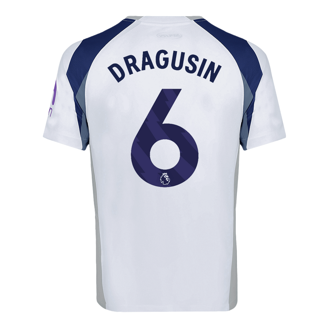 DRAGUSIN #6 Tottenham Hotspur Home Soccer Jersey 2025/26 White