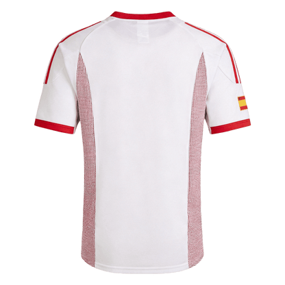Men Retro Fan Version Spain Away Soccer Jersey World Cup 2002 White