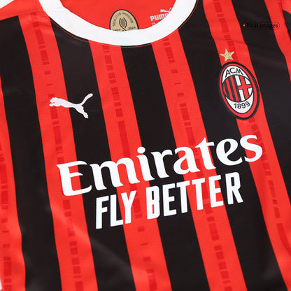 Kid's AC Milan Home Soccer Jersey Kit(Jersey+Shorts) 2024/25