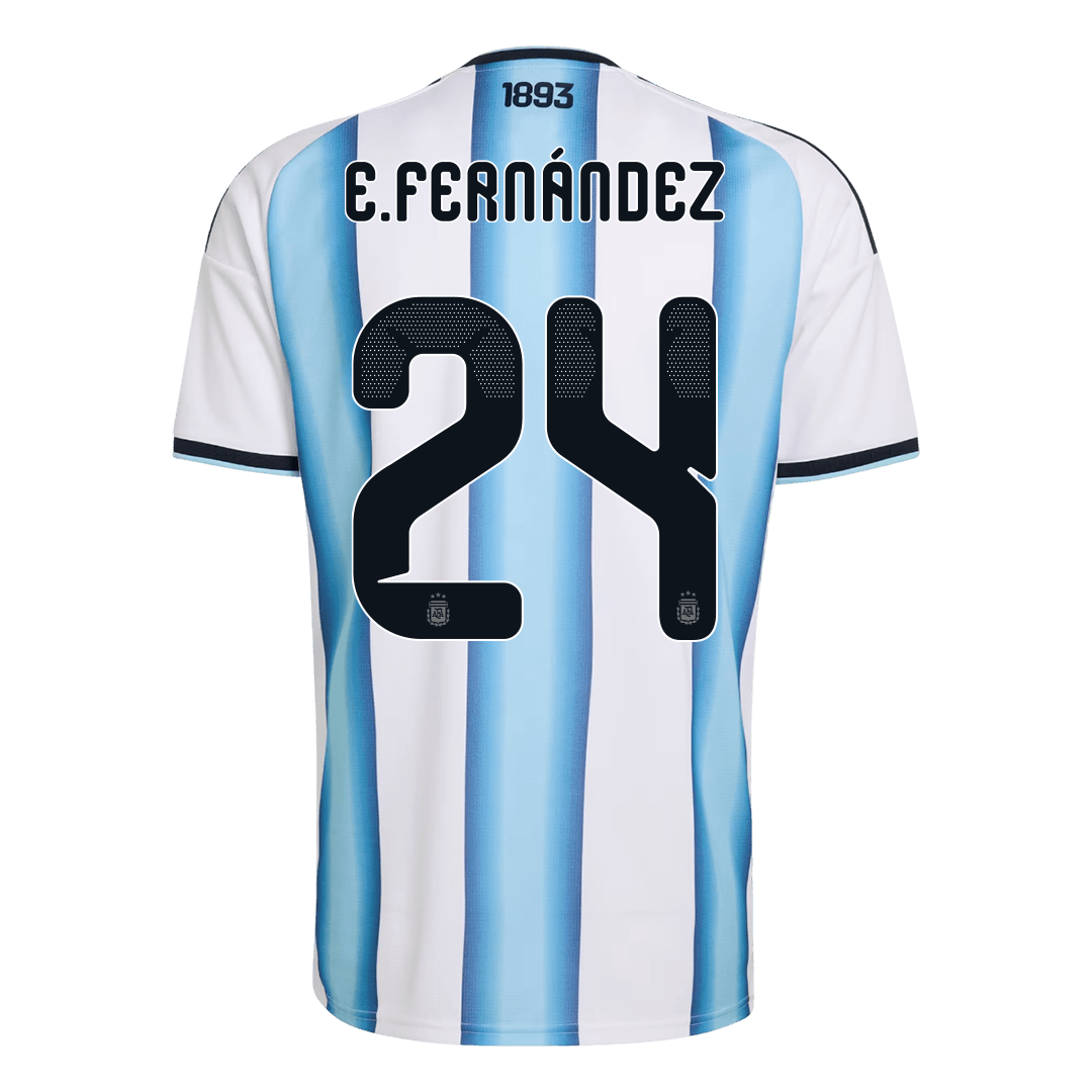 E. FERNÁNDEZ #24 Argentina Home Soccer Jersey World Cup 2026 Blue&White