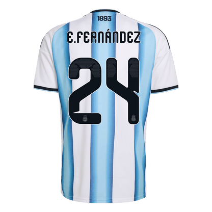 E. FERNÁNDEZ #24 Argentina Home Soccer Jersey World Cup 2026 Blue&White