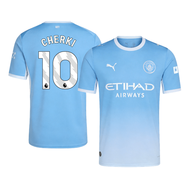 CHERKI #10 Manchester City Home Soccer Jersey 26/27 Blue
