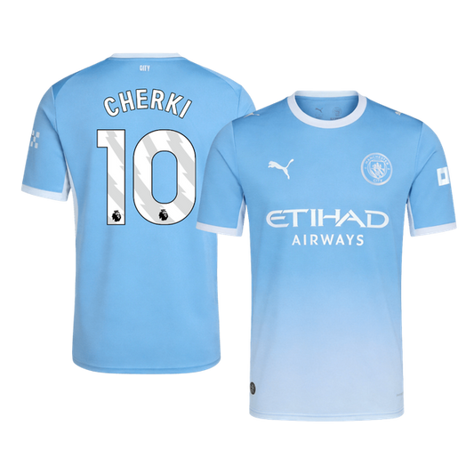 CHERKI #10 Manchester City Home Soccer Jersey 26/27 Blue