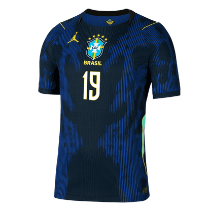 Authentic ENDRICK #19 Brazil Away Soccer Jersey 2026