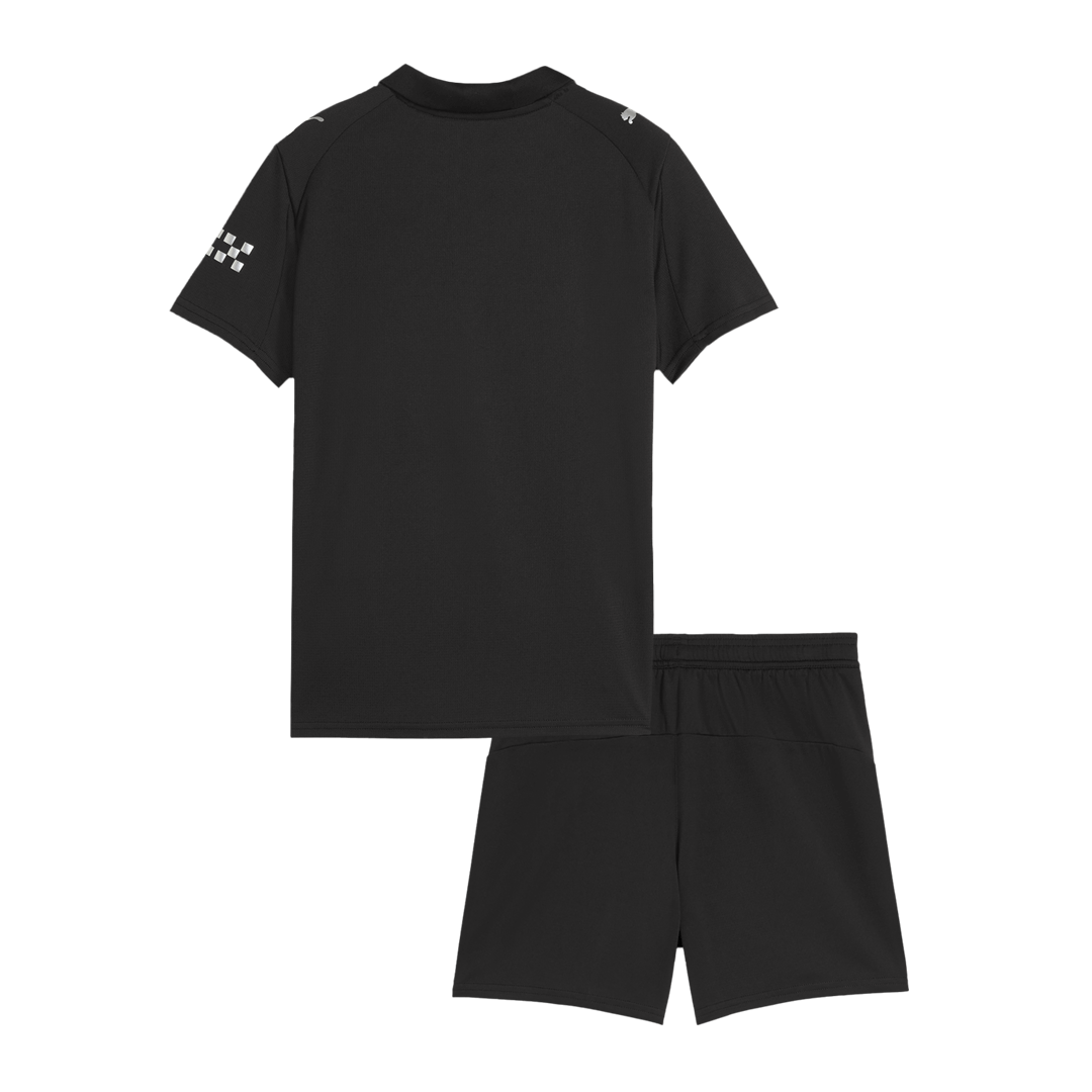 Kid's Manchester City Away Soccer Jersey Kit(Jersey+Shorts) 2025/26 Black