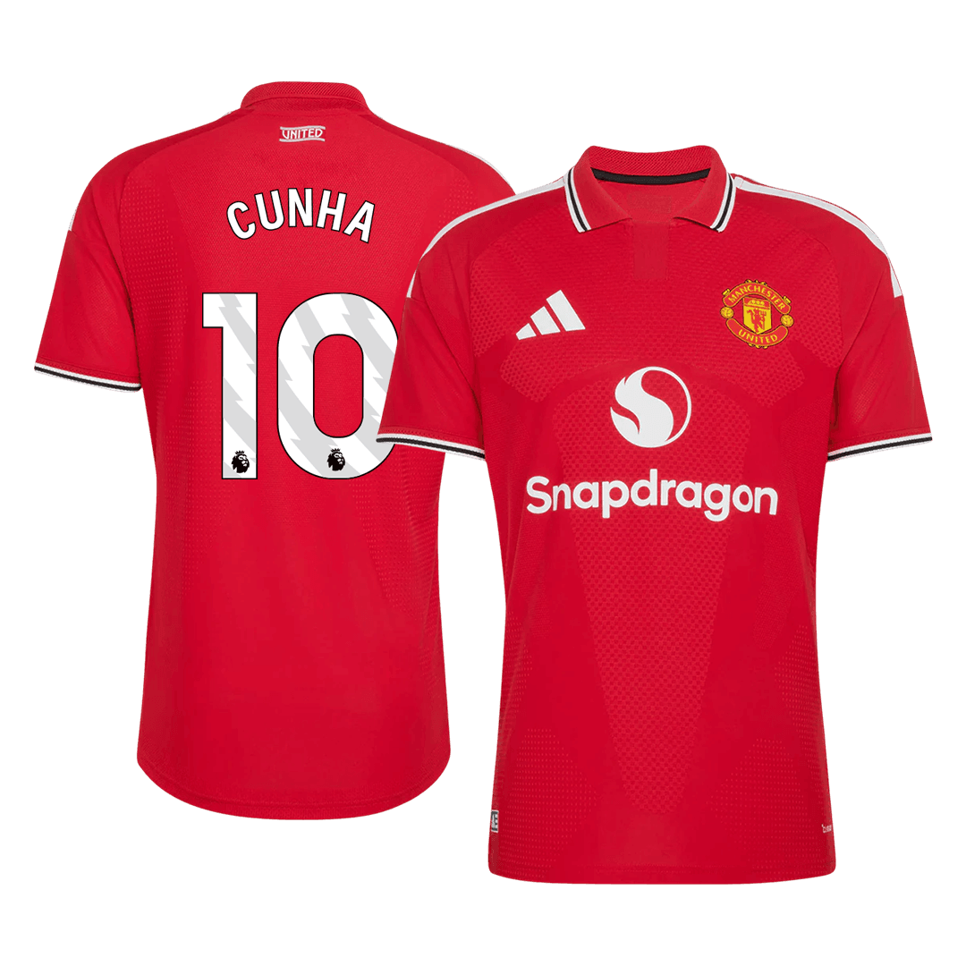Authentic CUNHA #10 Manchester United Home Soccer Jersey 2026/27
