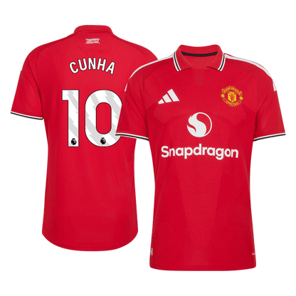 Authentic CUNHA #10 Manchester United Home Soccer Jersey 2026/27