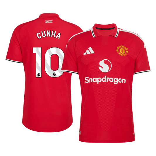 Authentic CUNHA #10 Manchester United Home Soccer Jersey 2026/27