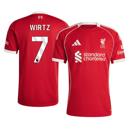 WIRTZ #7 Liverpool Home Soccer Jersey 2025/26 Red
