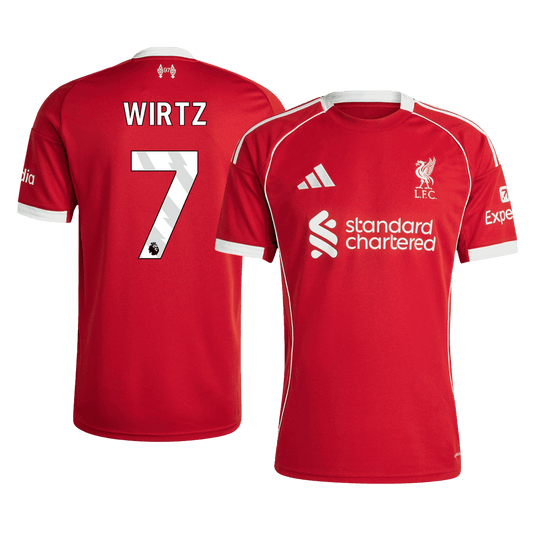 WIRTZ #7 Liverpool Home Soccer Jersey 2025/26 Red