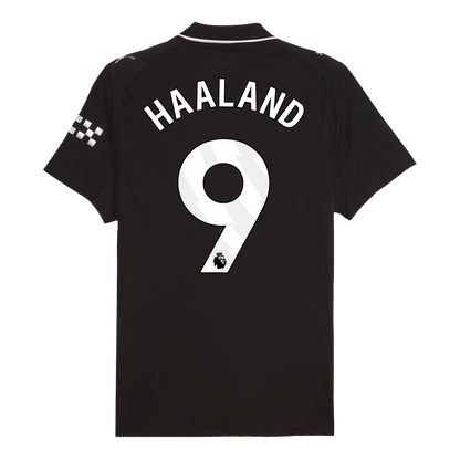 Authentic HAALAND #9 Manchester City Away Soccer Jersey 2025/26 Black