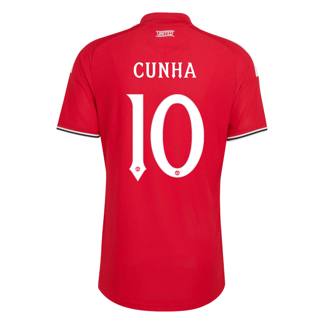 Authentic CUNHA #10 Manchester United Home Soccer Jersey 2026/27