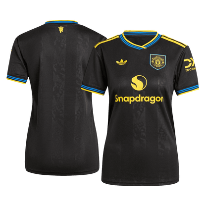 Women's Manchester United Third Away Soccer Jersey 2025/26 Black