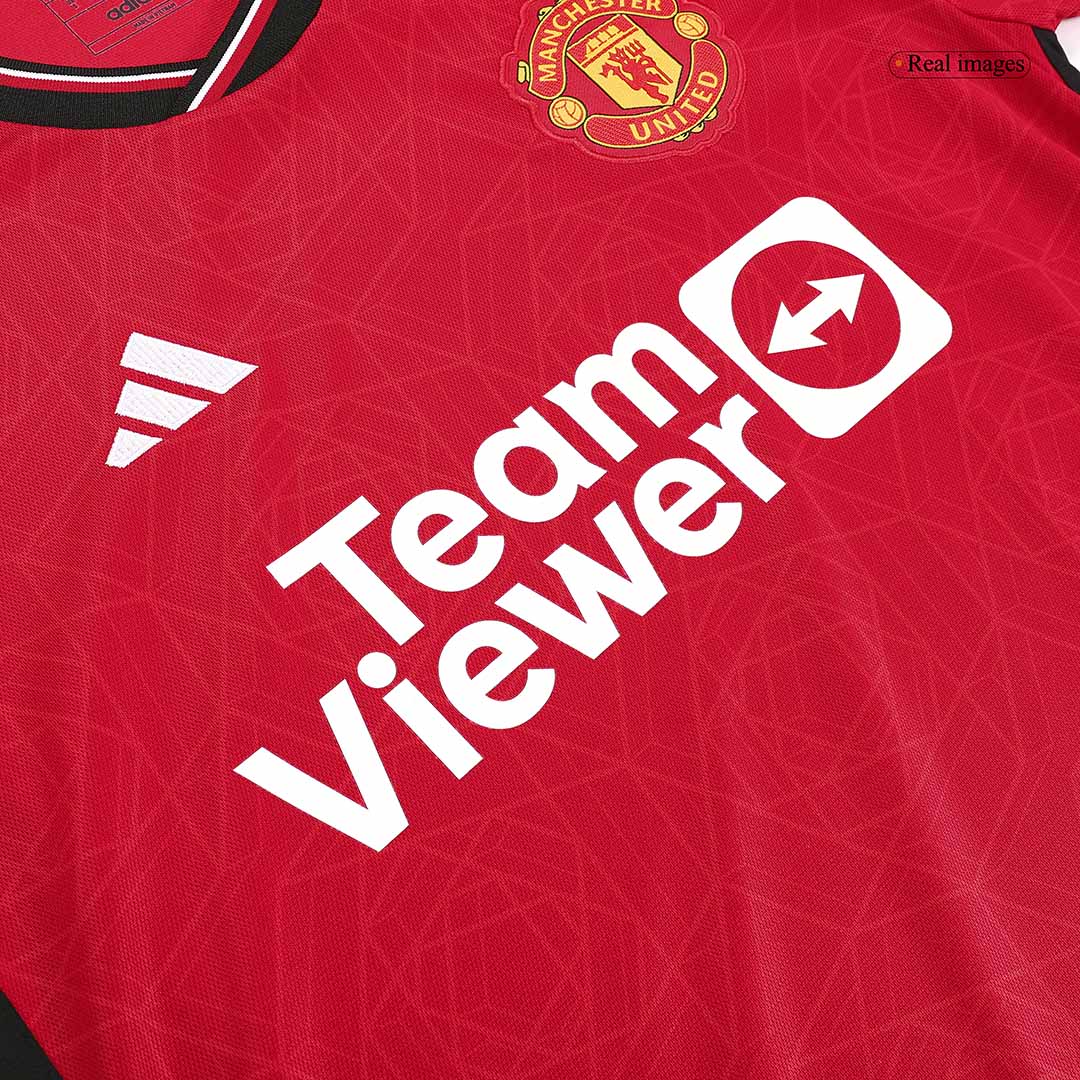 HØJLUND #11 Manchester United Home Soccer Jersey 2023/24 Red