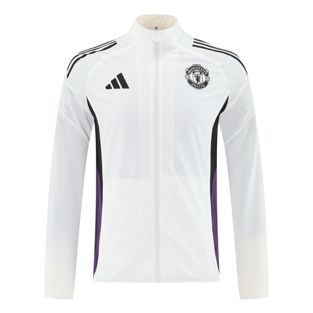 25/26 Manchester United Windbreaker Jacket White