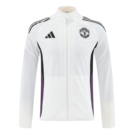 25/26 Manchester United Windbreaker Jacket White