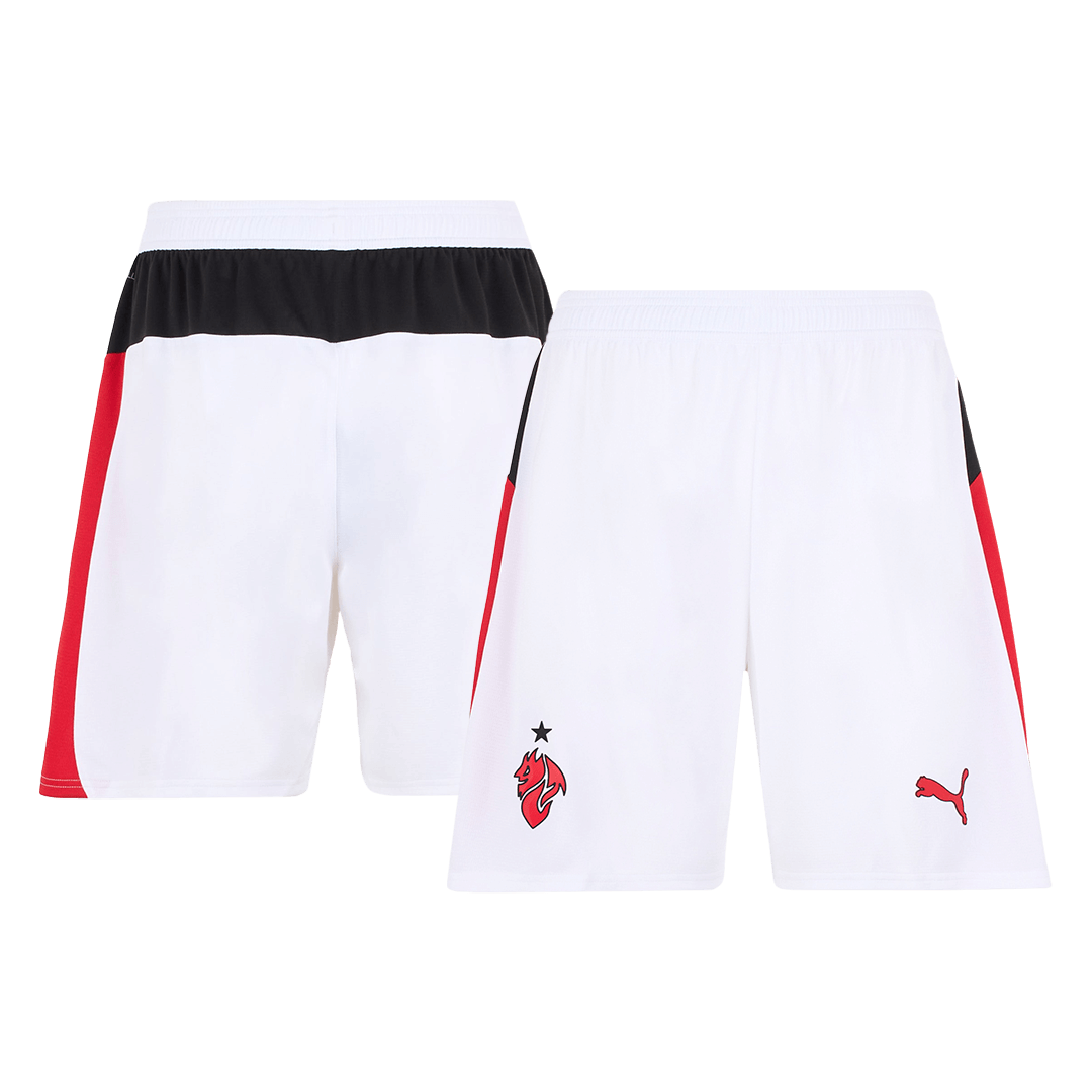 AC Milan Away Soccer Shorts 25/26 White
