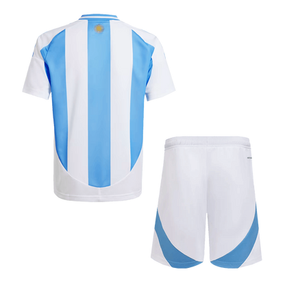 Kid's Argentina Home Soccer Jersey Kit(Jersey+Shorts) Copa America 2024