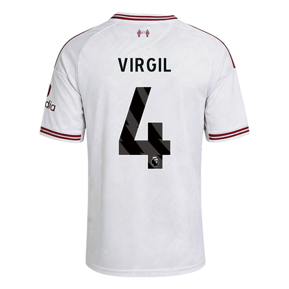 VIRGIL #4 Liverpool Away Soccer Jersey 2026/27 White