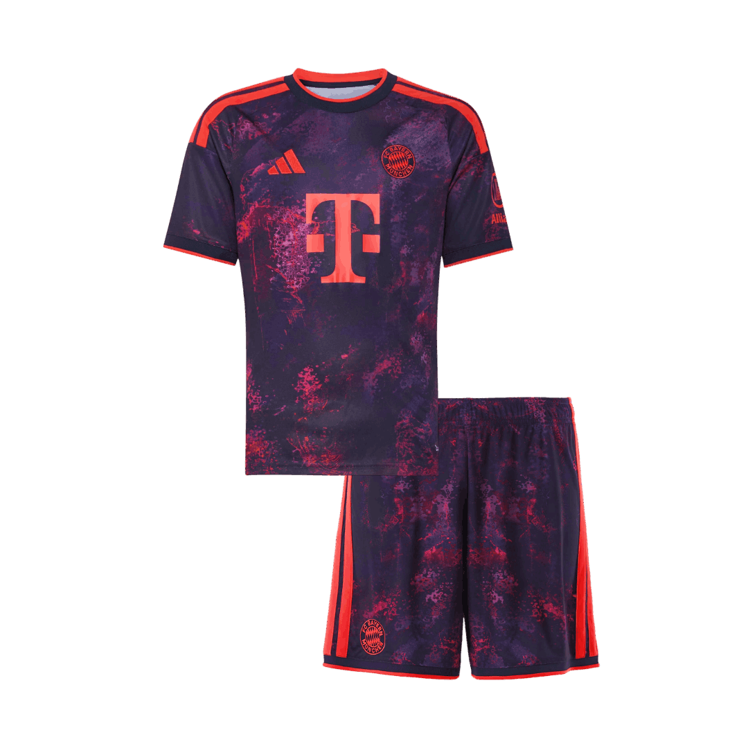 Kids Bayern Munich Third Soccer Jersey Kit (Jersey+Shorts) 2026/27 Purple