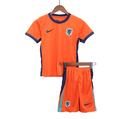 Kid's Netherlands Home Soccer Jersey Kit(Jersey+Shorts) Euro 2024