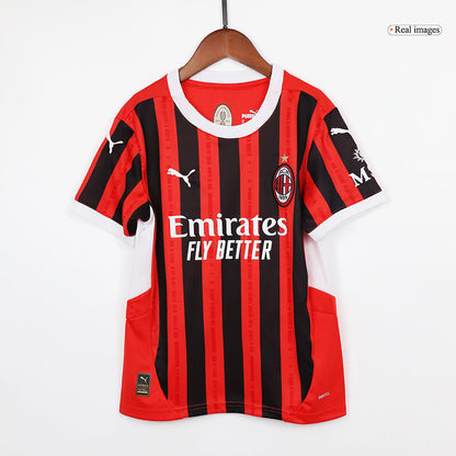 Kid's AC Milan Home Soccer Jersey Kit(Jersey+Shorts) 2024/25