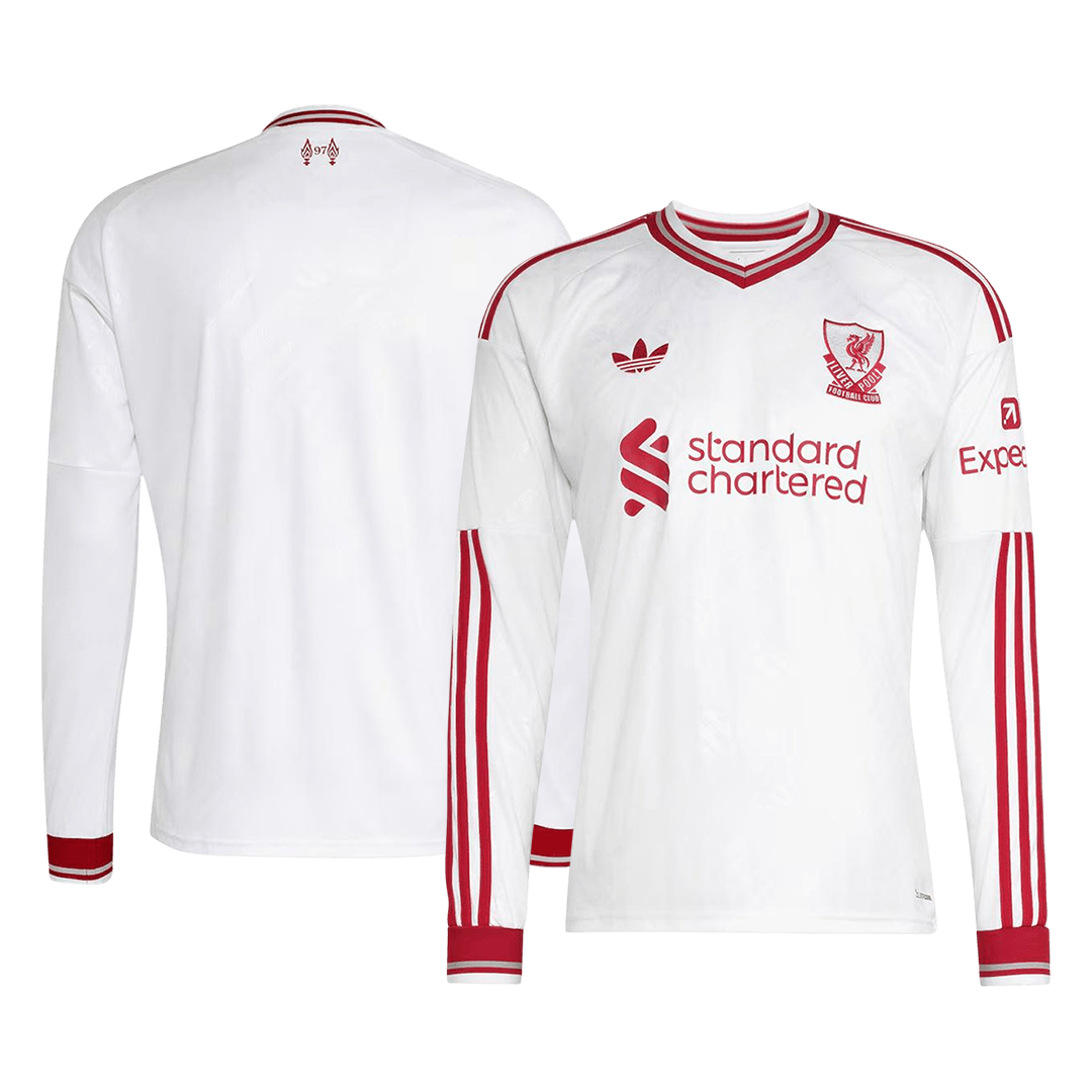 Liverpool Away Long Sleeve Soccer Jersey 2026/27 White