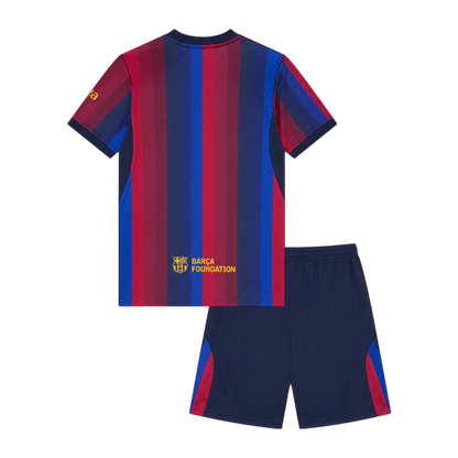 Kids Barcelona Home Soccer Jersey Kit (Jersey+Shorts) 2026/27 Red&Blue