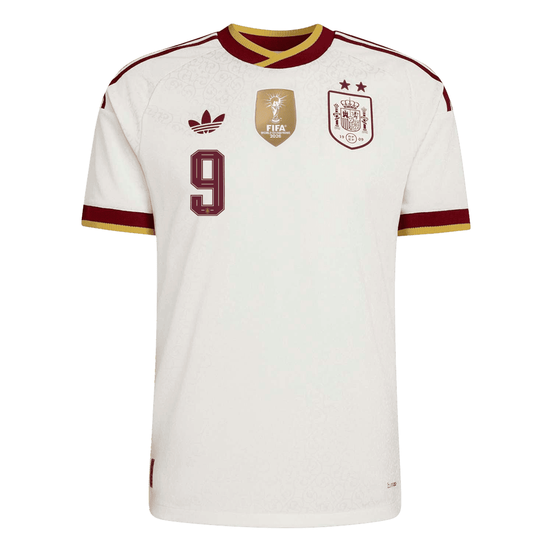 Authentic GAVI #9 Spain Away Soccer Jersey 2026
