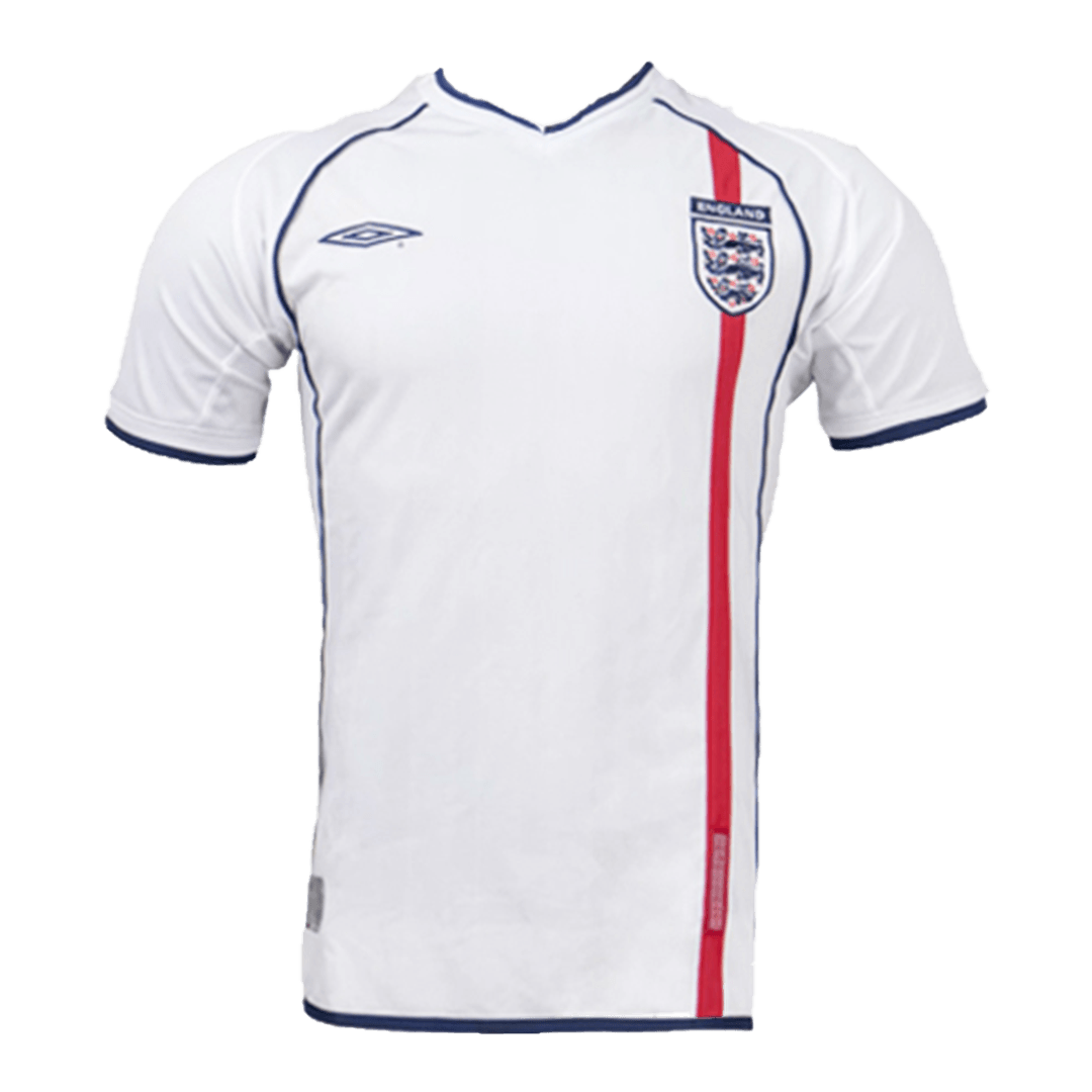 2002 England Home White Retro Jerseys Shirt