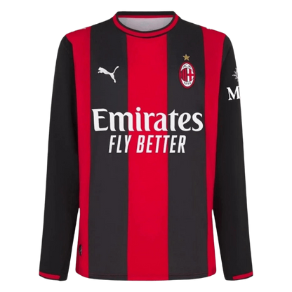 AC Milan Home Long Sleeve Soccer Jersey 2026/27 Red&Black