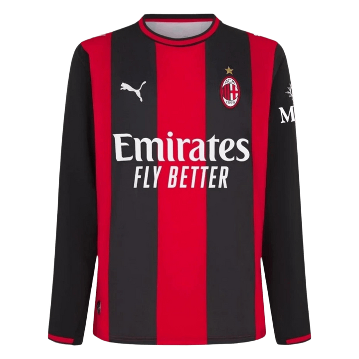 AC Milan Home Long Sleeve Soccer Jersey 2026/27 Red&Black